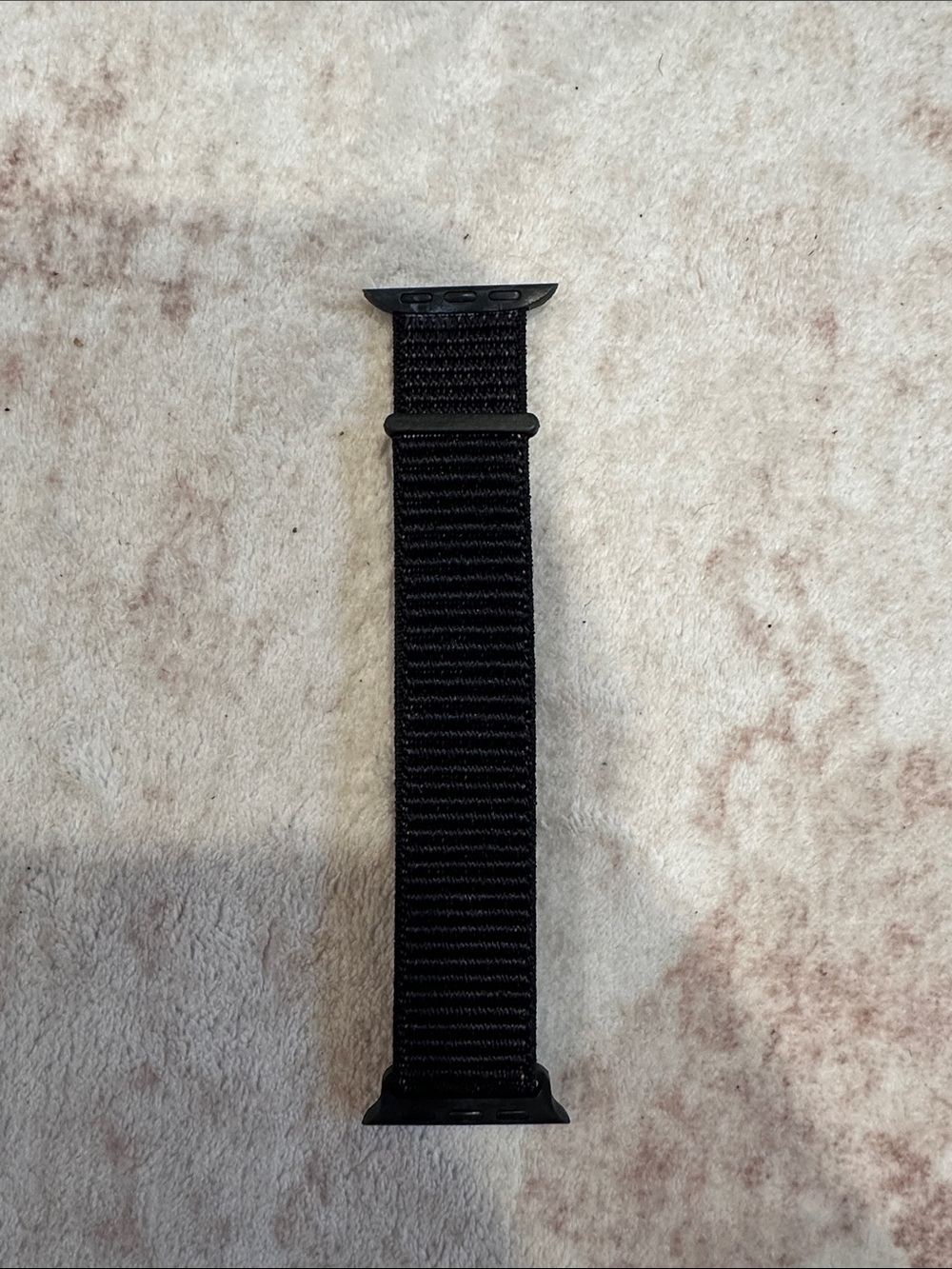 Black Nylon Loop Watch Band for Smartwatch - Comfortable Replacement Strap